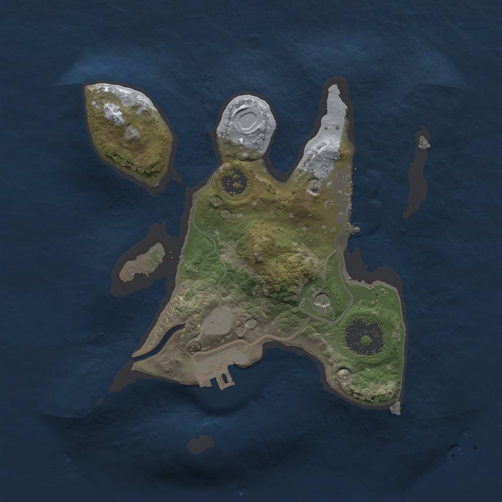 Rust Map: Procedural Map, Size: 2000, Seed: 1296041039, 8 Monuments