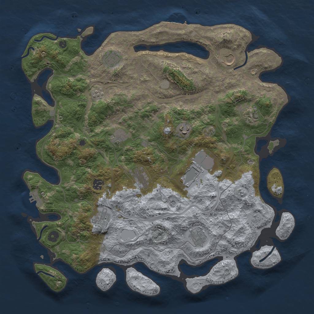 Rust Map: Procedural Map, Size: 4250, Seed: 1755738971, 20 Monuments