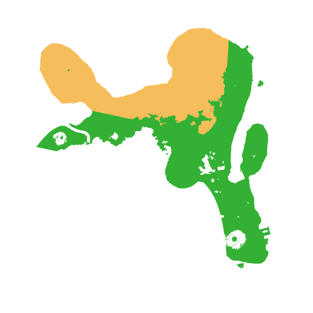 Biome Rust Map: Procedural Map, Size: 2500, Seed: 2141229895