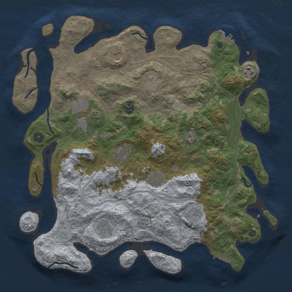 Rust Map: Procedural Map, Size: 4250, Seed: 18714, 19 Monuments