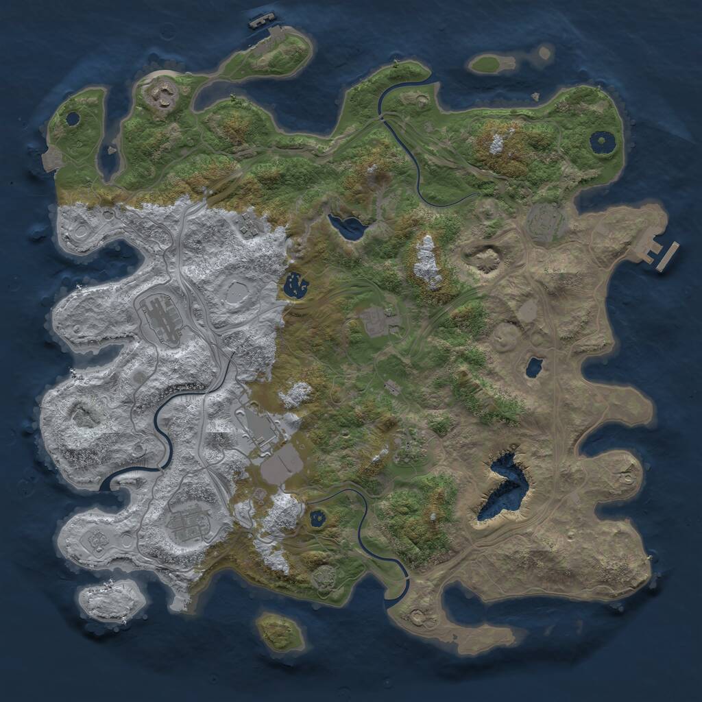 Rust Map: Procedural Map, Size: 4250, Seed: 79072, 15 Monuments