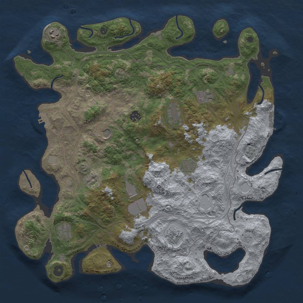 Rust Map: Procedural Map, Size: 4250, Seed: 86367, 19 Monuments