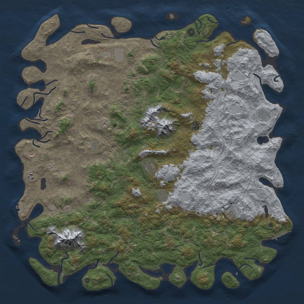 Rust Map: Procedural Map, Size: 6000, Seed: 75037606, 20 Monuments