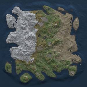 Thumbnail Rust Map: Procedural Map, Size: 4000, Seed: 1622206835, 19 Monuments