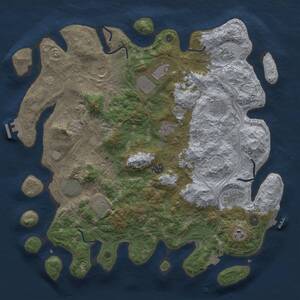 Thumbnail Rust Map: Procedural Map, Size: 4250, Seed: 1557102354, 17 Monuments