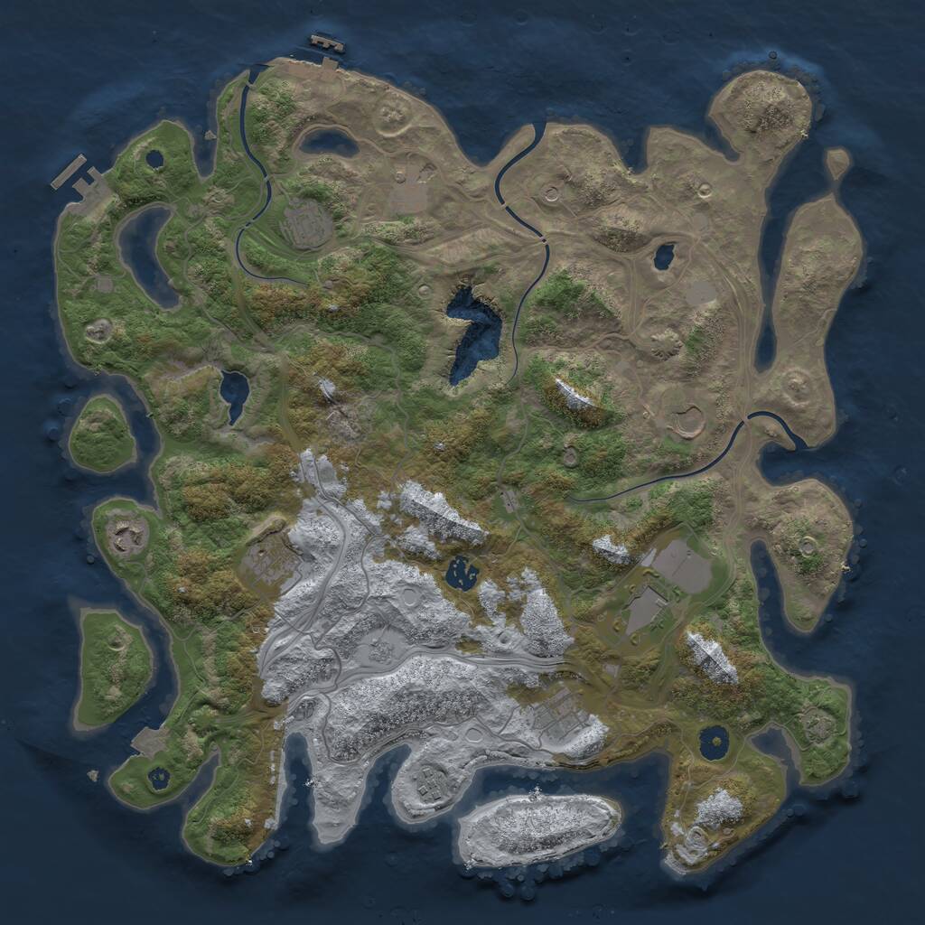 Rust Map: Procedural Map, Size: 4250, Seed: 22014, 15 Monuments