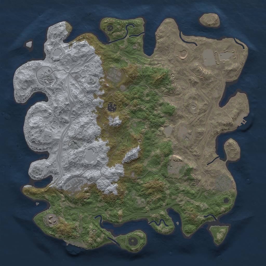 Rust Map: Procedural Map, Size: 4250, Seed: 93495, 20 Monuments