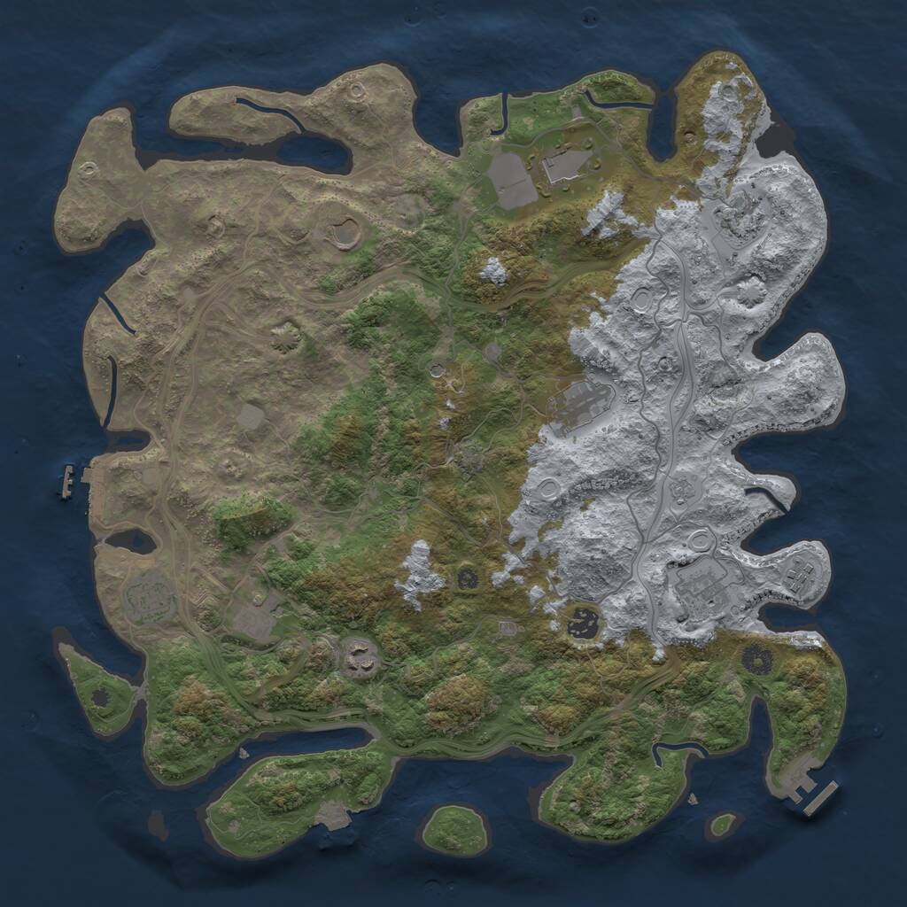 Rust Map: Procedural Map, Size: 4275, Seed: 644, 16 Monuments