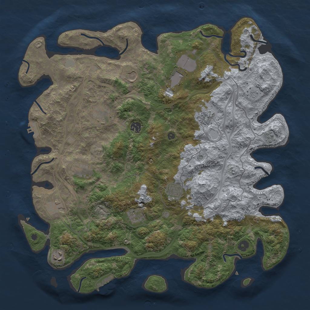 Rust Map: Procedural Map, Size: 4275, Seed: 644, 20 Monuments