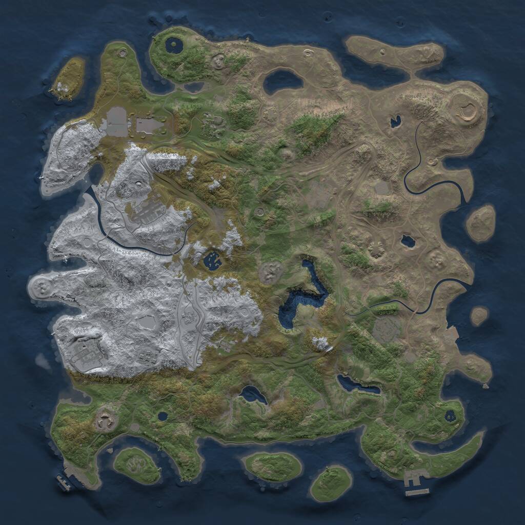 Rust Map: Procedural Map, Size: 4500, Seed: 1522798764, 16 Monuments