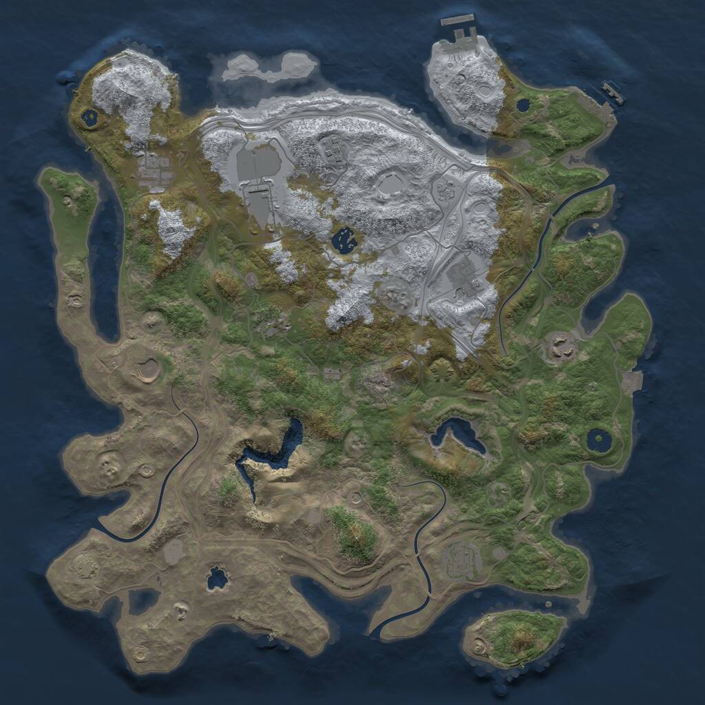 Rust Map: Procedural Map, Size: 4250, Seed: 58157, 15 Monuments