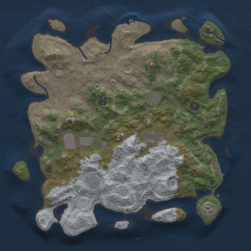 Rust Map: Procedural Map, Size: 4000, Seed: 1771397411, 17 Monuments