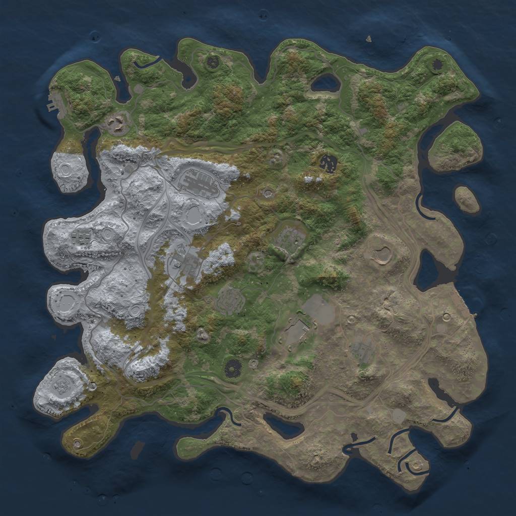 Rust Map: Procedural Map, Size: 4250, Seed: 71084, 19 Monuments