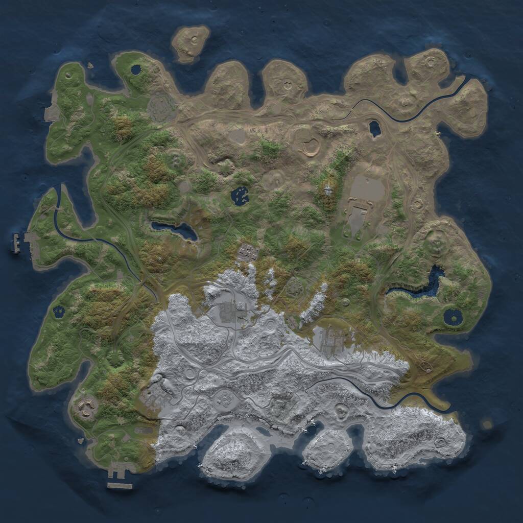 Rust Map: Procedural Map, Size: 4250, Seed: 168301901, 15 Monuments
