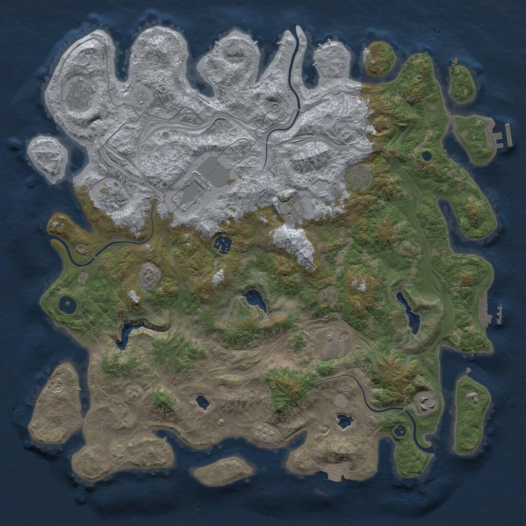 Rust Map: Procedural Map, Size: 4500, Seed: 231603924, 15 Monuments