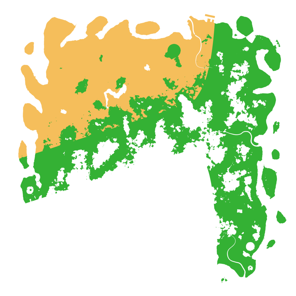 Biome Rust Map: Procedural Map, Size: 6000, Seed: 3727
