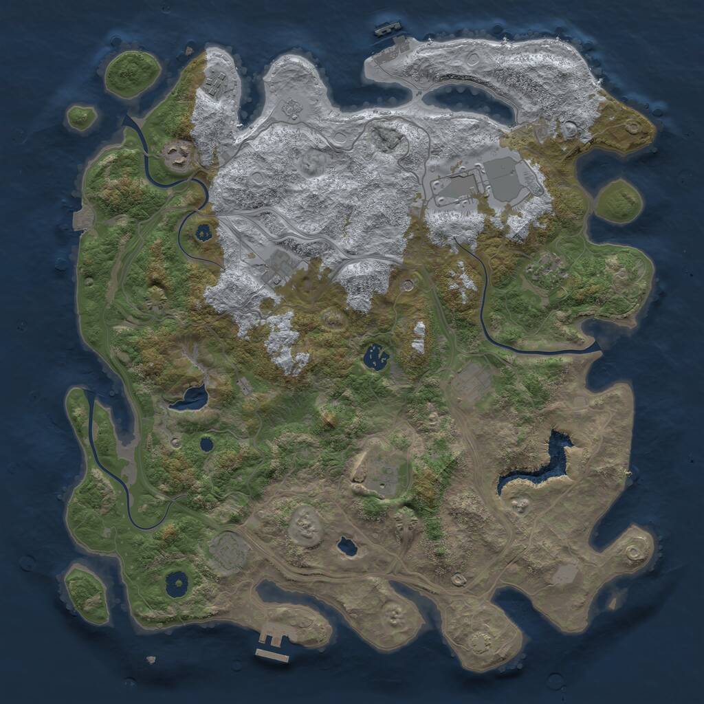 Rust Map: Procedural Map, Size: 4250, Seed: 150838106, 15 Monuments