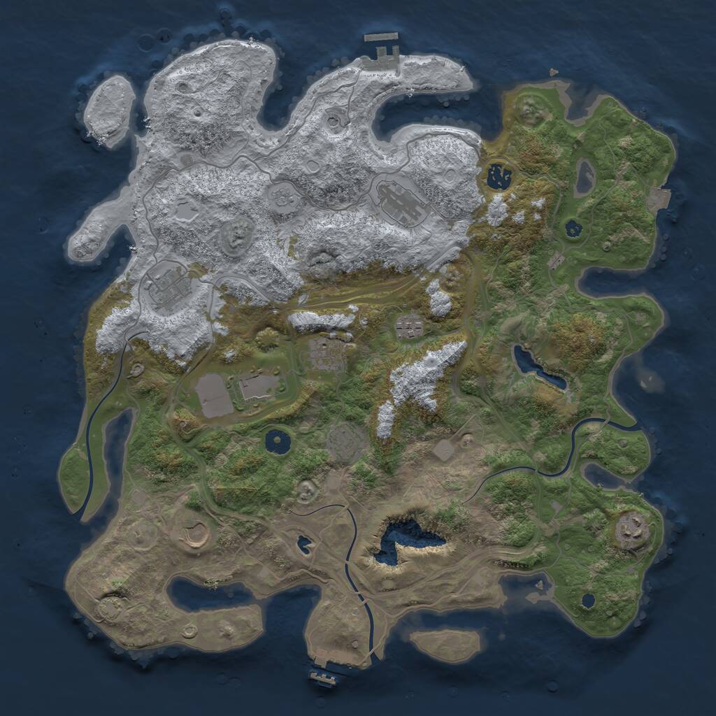 Rust Map: Procedural Map, Size: 4250, Seed: 82353057, 15 Monuments
