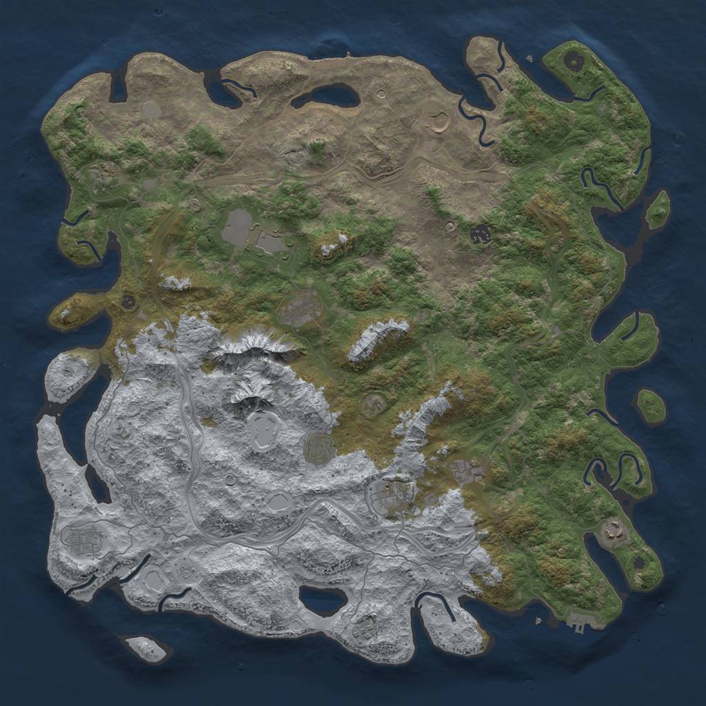 Rust Map: Procedural Map, Size: 5125, Seed: 426880, 20 Monuments