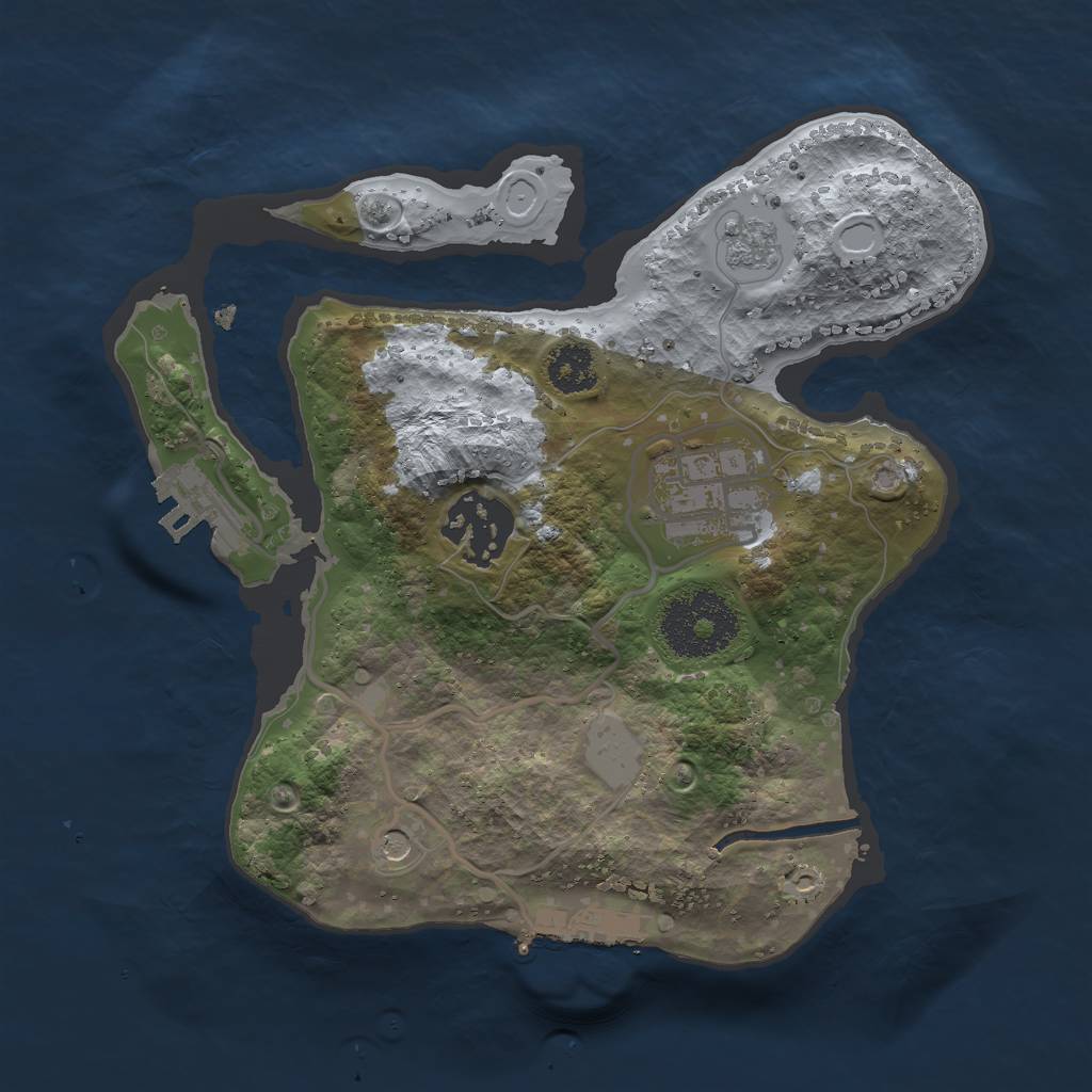 Rust Map: Procedural Map, Size: 2300, Seed: 122, 11 Monuments