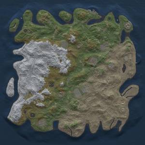 Thumbnail Rust Map: Procedural Map, Size: 4500, Seed: 80460660, 20 Monuments