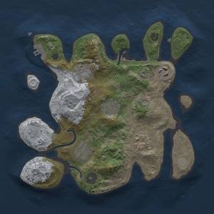 Thumbnail Rust Map: Procedural Map, Size: 2750, Seed: 12345, 14 Monuments