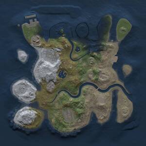 Thumbnail Rust Map: Procedural Map, Size: 2750, Seed: 12345, 10 Monuments
