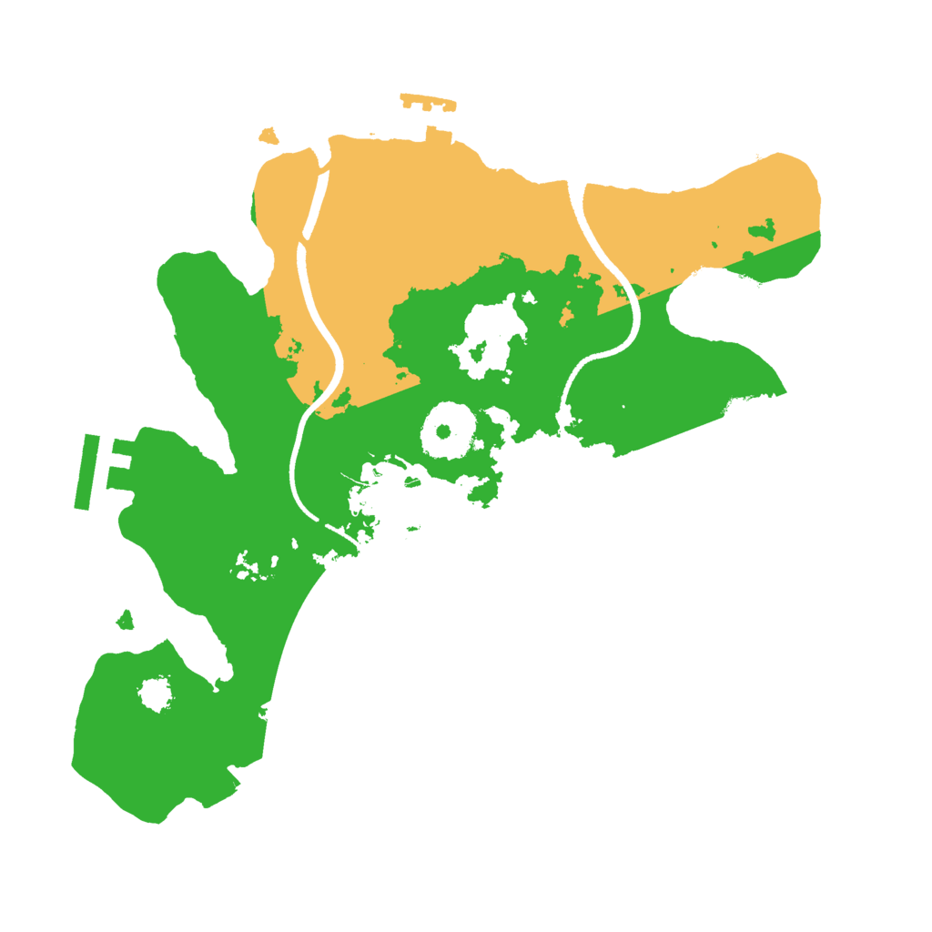 Biome Rust Map: Procedural Map, Size: 2500, Seed: 547774615