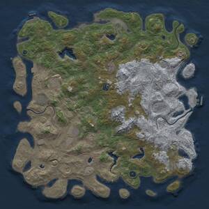 Thumbnail Rust Map: Procedural Map, Size: 5000, Seed: 112776462, 17 Monuments