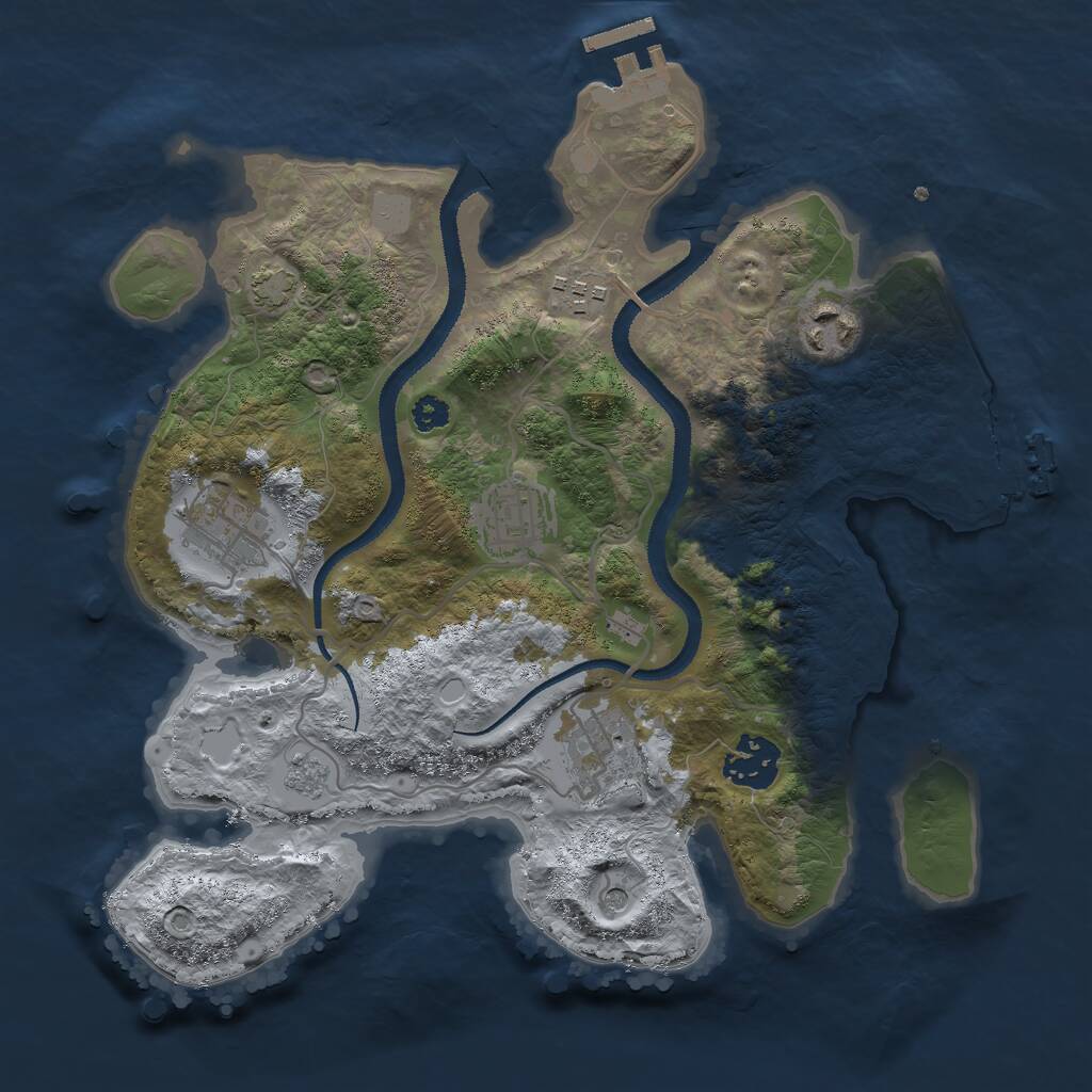 Rust Map: Procedural Map, Size: 3000, Seed: 1672030215, 12 Monuments