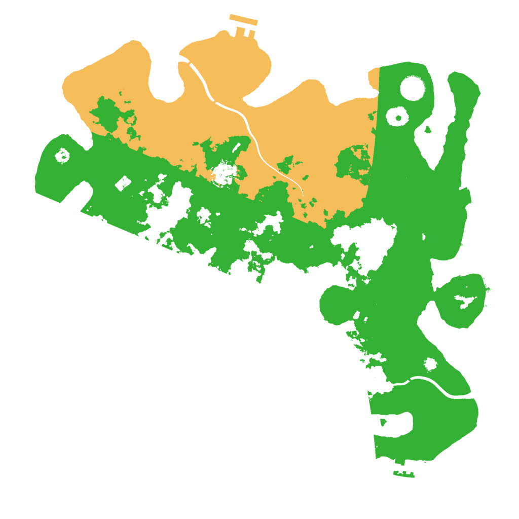Biome Rust Map: Procedural Map, Size: 3700, Seed: 1999