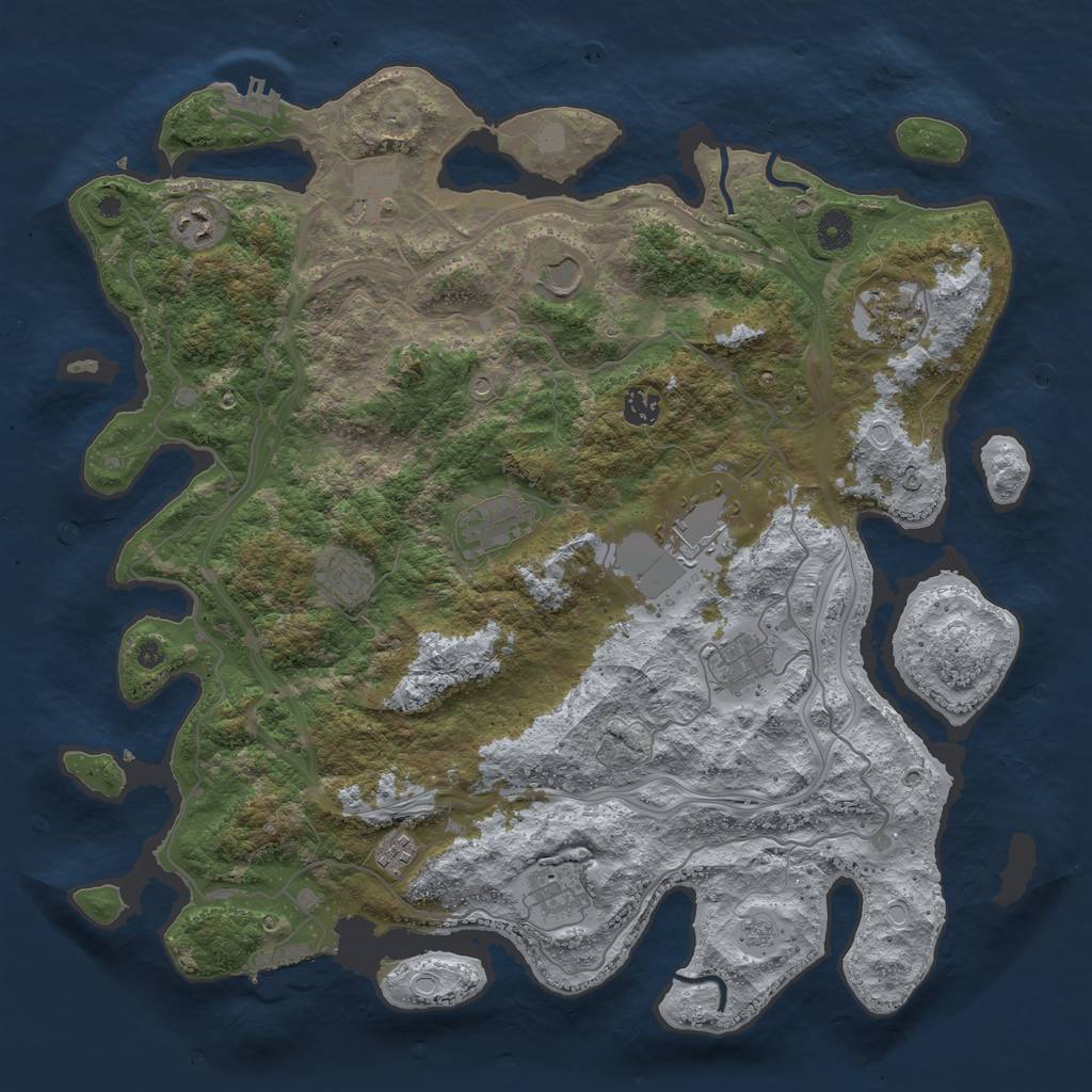 Rust Map: Procedural Map, Size: 4250, Seed: 325, 20 Monuments