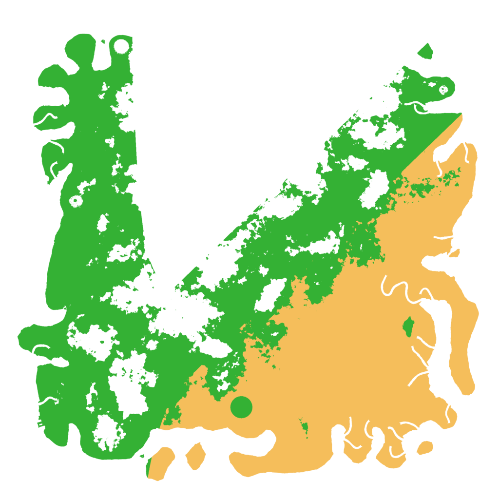 Biome Rust Map: Procedural Map, Size: 6000, Seed: 5487