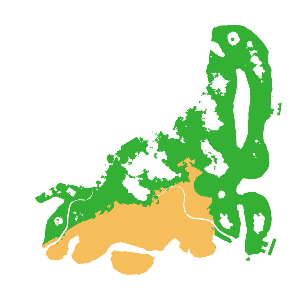 Biome Rust Map: Procedural Map, Size: 3500, Seed: 2023214