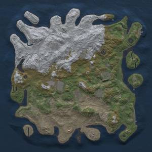 Thumbnail Rust Map: Procedural Map, Size: 4300, Seed: 394131642, 20 Monuments