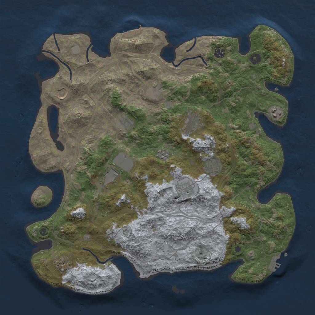 Rust Map: Procedural Map, Size: 4250, Seed: 8130347, 20 Monuments