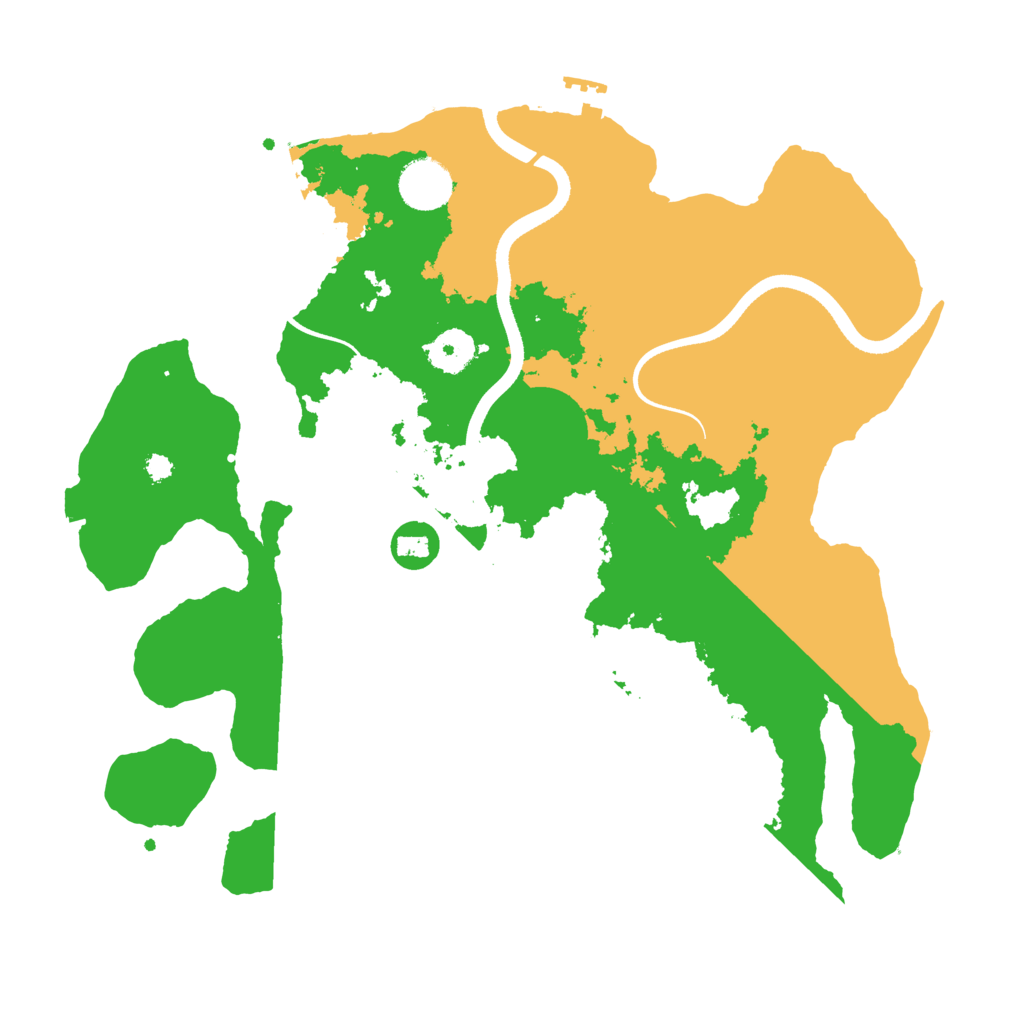 Biome Rust Map: Procedural Map, Size: 3500, Seed: 383680415