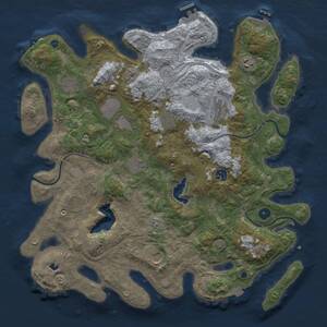 Thumbnail Rust Map: Procedural Map, Size: 4250, Seed: 612164685, 15 Monuments