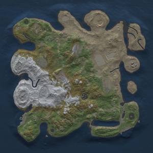 Thumbnail Rust Map: Procedural Map, Size: 3500, Seed: 1690195644, 19 Monuments