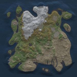 Thumbnail Rust Map: Procedural Map, Size: 3500, Seed: 186431390, 19 Monuments