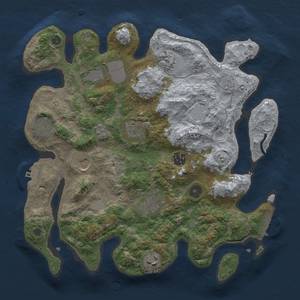 Thumbnail Rust Map: Procedural Map, Size: 3500, Seed: 2009369555, 18 Monuments