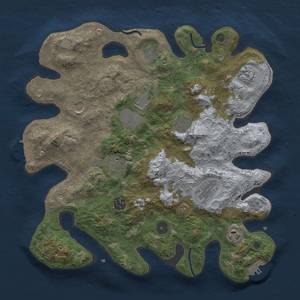 Thumbnail Rust Map: Procedural Map, Size: 3700, Seed: 306988490, 19 Monuments