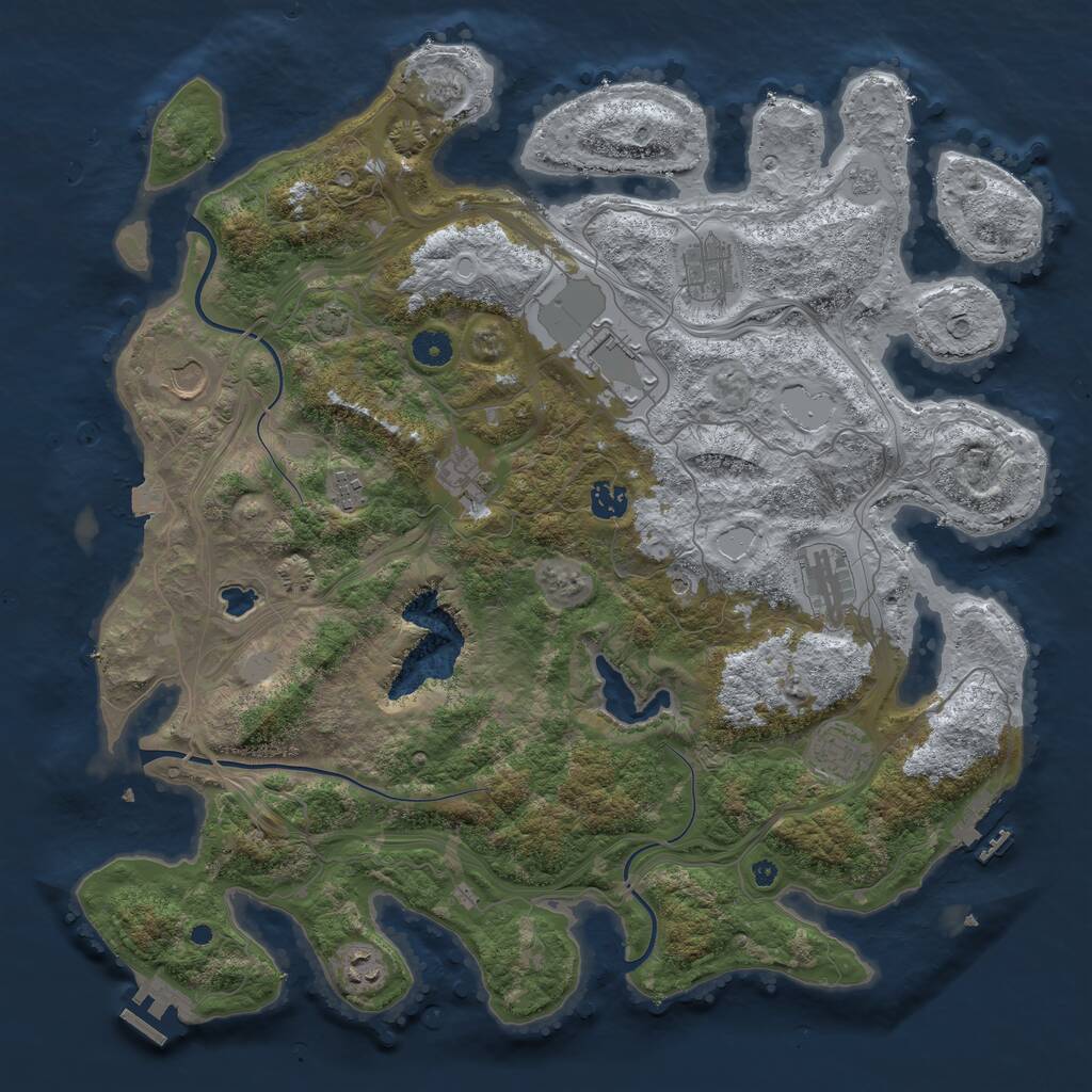 Rust Map: Procedural Map, Size: 4250, Seed: 55788813, 15 Monuments