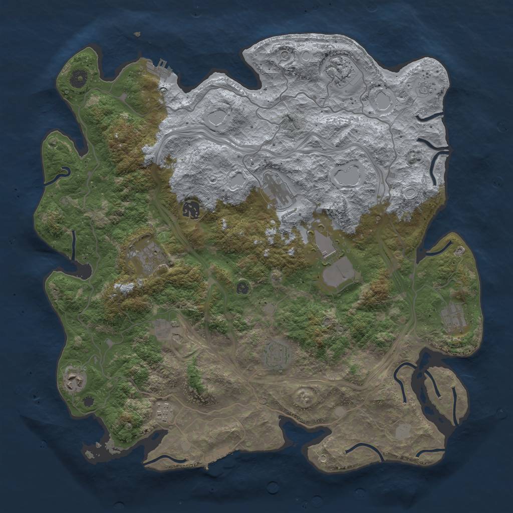 Rust Map: Procedural Map, Size: 4250, Seed: 52146, 19 Monuments