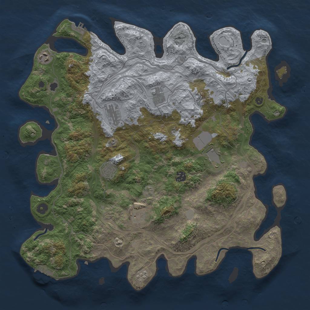 Rust Map: Procedural Map, Size: 4250, Seed: 250, 18 Monuments