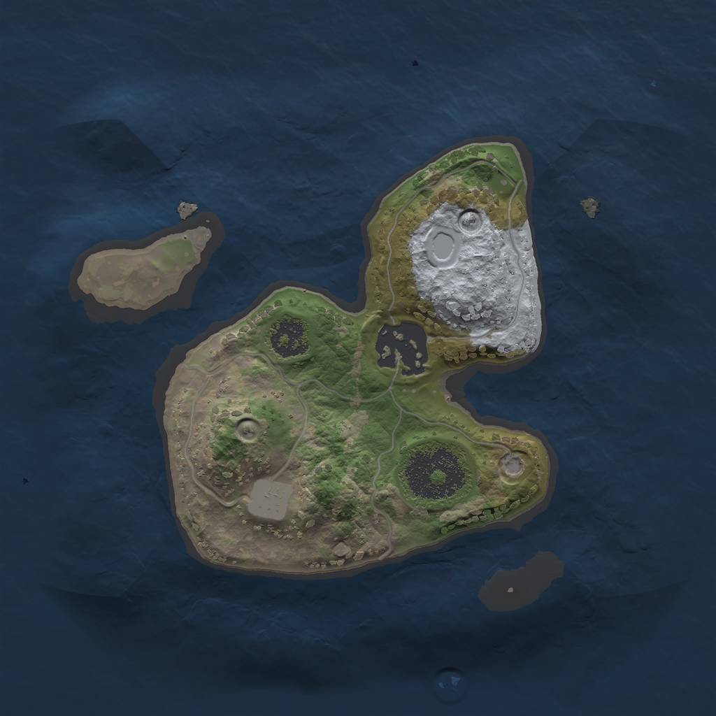 Rust Map: Procedural Map, Size: 1950, Seed: 1337, 6 Monuments