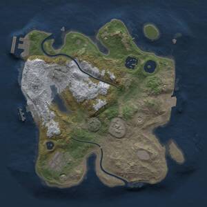 Thumbnail Rust Map: Procedural Map, Size: 2500, Seed: 89375, 7 Monuments