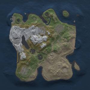 Thumbnail Rust Map: Procedural Map, Size: 2500, Seed: 89375, 13 Monuments