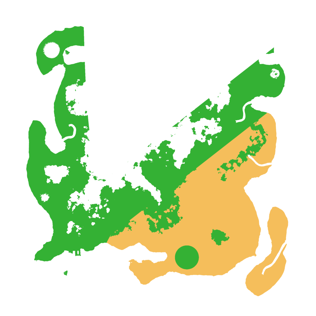 Biome Rust Map: Procedural Map, Size: 3500, Seed: 53321