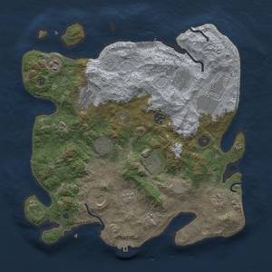 Thumbnail Rust Map: Procedural Map, Size: 3550, Seed: 442933, 19 Monuments